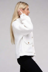 Cozy Sherpa Button-Front Jacket | Stylish Comfort, Jackets, $ 47.95, A Moment Of Now™