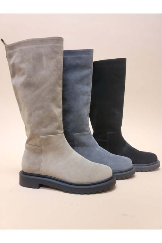UNA-LONG BOOTS: Stylish Suede Block Heel Footwear, Boots, $ 72.95, A Moment Of Now™