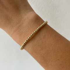 Juno Bracelet 3mm | 14K Gold Filled Beaded Stretch, Bracelets, $ 52.00, A Moment Of Now™