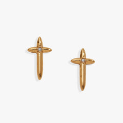 4:13 Cross Stud Earrings, Earrings, $ 34.00, A Moment Of Now™