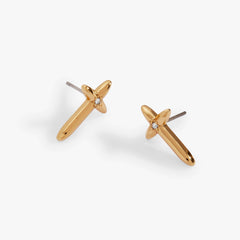 4:13 Cross Stud Earrings, Earrings, $ 34.00, A Moment Of Now™
