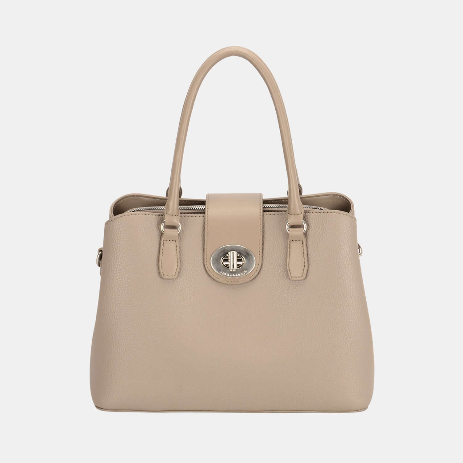 David Jones PU Leather Twist-Lock Tote Bag, Totes, $ 55.00, A Moment Of Now™
