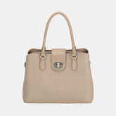 David Jones PU Leather Twist-Lock Tote Bag, Totes, $ 55.00, A Moment Of Now™