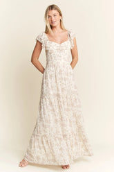 Ivory Ruffle Sleeve Tiered Maxi Dress Plus Size, Dresses, $ 75.00, A Moment Of Now™