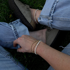 Bri Triple Bracelet Stack | 14K Gold Filled & Pearl, Bracelets, $ 182.00, A Moment Of Now™