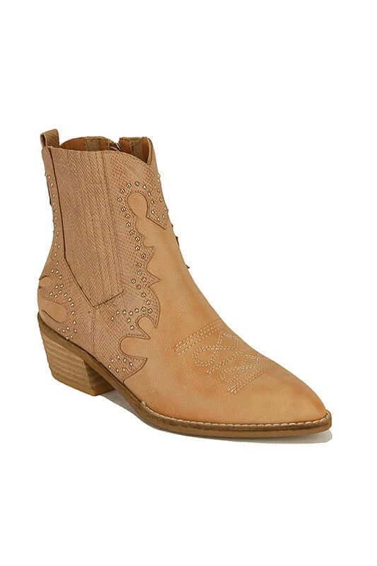 High Top Casual Booties in Taupe Brown - Chic Style, Boots, $ 80.95, A Moment Of Now™