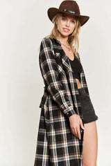 Plus Size Plaid Print Collar Long Shirt Dress, Dresses, $ 69.00, A Moment Of Now™