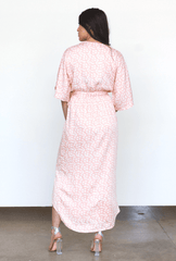 Leopard Maxi Wrap Dress in Blush + Cream | Boutique In USA, Dresses, $ 180.00, A Moment Of Now™