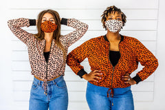 Leopard Bomber in Blush + Black | Boutique In USA, Jackets, $ 130.00, A Moment Of Now™