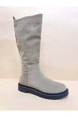 UNA-LONG BOOTS: Stylish Suede Block Heel Footwear, Boots, $ 72.95, A Moment Of Now™