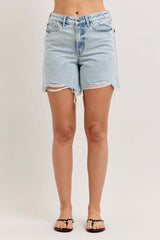 Judy Blue High-Waisted Rigid Magic Dad Shorts | Light Denim, Shorts, $ 60.00, A Moment Of Now™