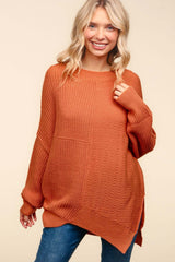 Pumpkin Spice Asymmetric Sweater – Trendy & Cozy, Sweaters, $ 45.00, A Moment Of Now™