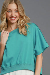 Plus Size Green Cropped Sweatshirt - Trendy Comfort, Tops, $ 53.00, A Moment Of Now™