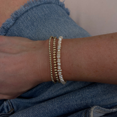 Bri Triple Bracelet Stack | 14K Gold Filled & Pearl, Bracelets, $ 182.00, A Moment Of Now™