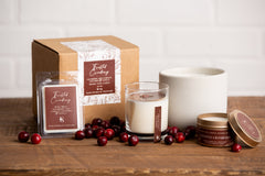 Frosted Cranberry Tin Candle