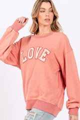 Sunset Coral Drop Shoulder Sweatshirt | Cozy and Chic, Sweatshirts, $ 57.00, A Moment Of Now™