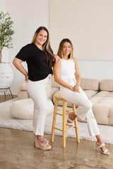 Off White Mini Mia Tummy Control High Waist Jeans, jeans, $ 59.00, A Moment Of Now™