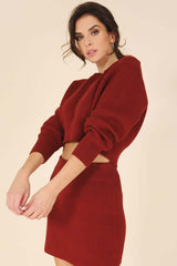 Ribbed knit crop top and skirt set, Clothing Set, $ 54.95, A Moment Of Now™