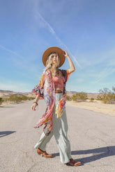 Boho Floral Patchwork Kimono, Kimonos, $ 29.00, A Moment Of Now™