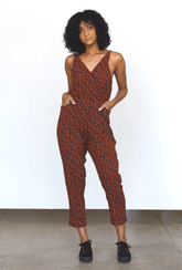 Leopard Strappy Jumpsuit in Sienna + Black | Boutique In USA, Jumpsuits, $ 140.00, A Moment Of Now™