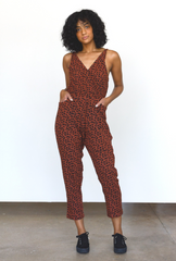 Leopard Strappy Jumpsuit in Sienna + Black | Boutique In USA, Jumpsuits, $ 140.00, A Moment Of Now™