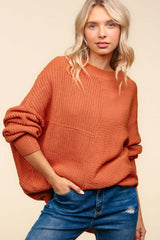 Pumpkin Spice Asymmetric Sweater – Trendy & Cozy, Sweaters, $ 45.00, A Moment Of Now™