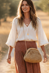 Woven Raffia Frame Shoulder Bag | Boutique In USA, Shoulder Bags, $ 53.00, A Moment Of Now™