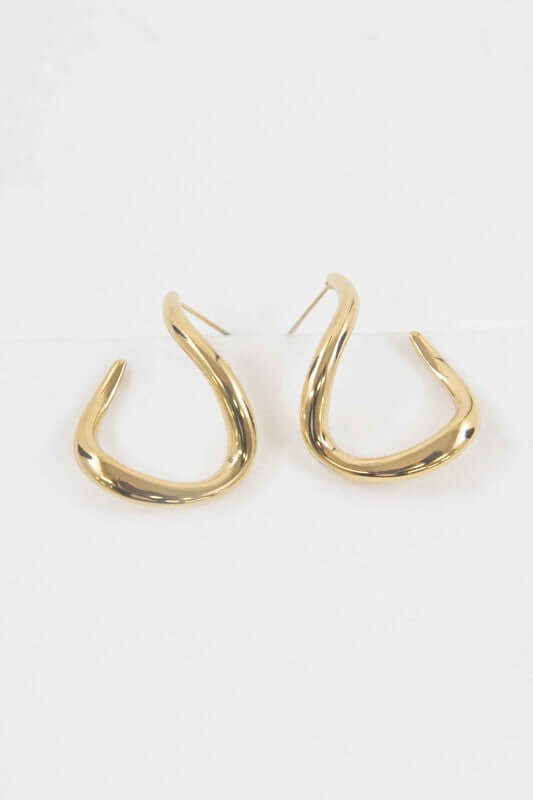 Winding Post 14K Gold Plated Stainless Steel Earrings, Earrings, $ 18.00, A Moment Of Now™