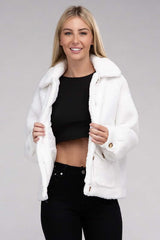 Cozy Sherpa Button-Front Jacket | Stylish Comfort, Jackets, $ 47.95, A Moment Of Now™