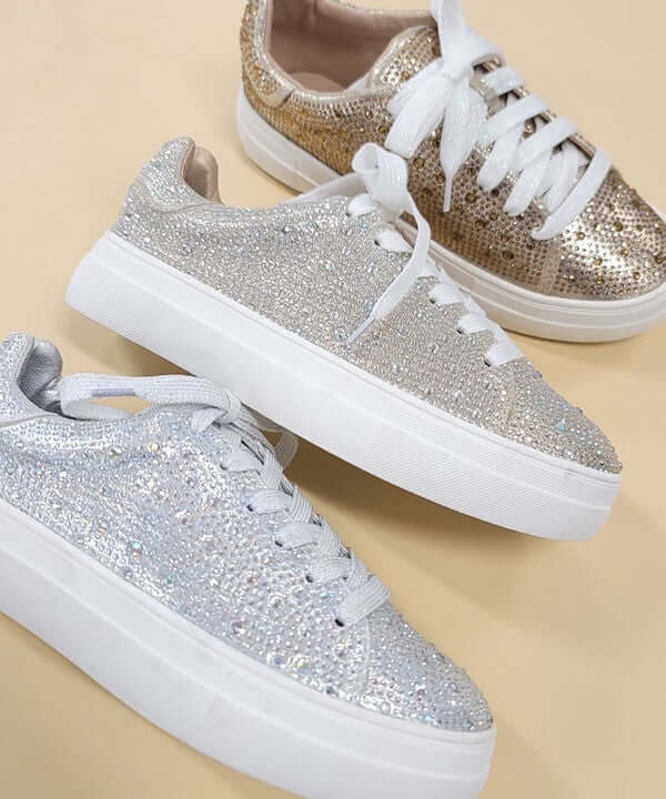 Dolce Rhinestone Sneakers - Step Out in Style, Sneakers, $ 54.95, A Moment Of Now™