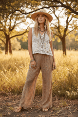 Off White Button-Down Cropped Crochet Vest with Scalloped Edge | POL, Vests, $ 50.00, A Moment Of Now™