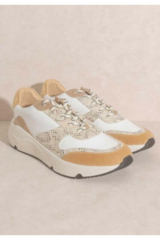 Tan Brown Lace-up Platform Sneakers - Shop Now, Sneakers, $ 89.95, A Moment Of Now™