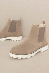 GIANNA Chunky Sole Chelsea Boots in Khaki / Nude, Chelsea Boots, $ 80.95, A Moment Of Now™