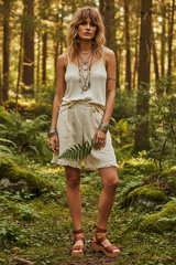 Boho Almond Ivory Lace Detail V-Neck Textured Knit Cami, Tank Tops, $ 47.00, A Moment Of Now™