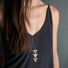 Triangle Life Pendant Long Necklace | Modern Jewelry, Necklaces, $ 15.95, A Moment Of Now™