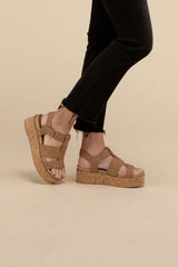 AMENDA-S Nude Brown Platform Wedge Sandals, Sandals, $ 35.95, A Moment Of Now™