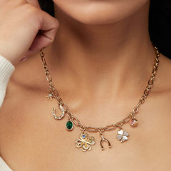 Lucky Four Leaf Clover Charm Necklace | Boutique In USA, Necklaces, $ 68.00, A Moment Of Now™