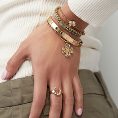 Lucky Four Leaf Clover Adjustable Bracelet, Bracelets, $ 38.00, A Moment Of Now™