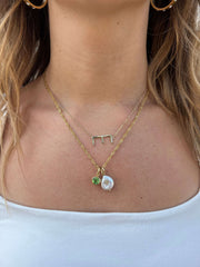 Initial E Precious Elongated Necklace | Boutique In USA, Necklaces, $ 39.90, A Moment Of Now™