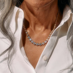 Crystal Tennis Necklace | Boutique In USA, Necklaces, $ 58.00, A Moment Of Now™