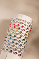 April Birthstone Emerald Cut Bangle | Boutique In USA, Bracelets, $ 34.00, A Moment Of Now™