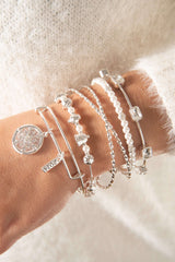 April Birthstone Emerald Cut Bangle | Boutique In USA, Bracelets, $ 34.00, A Moment Of Now™