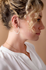 Rice Pearl Hoop Earring | Boutique In USA, Earrings, $ 23.90, A Moment Of Now™