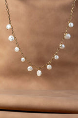Coin Pearl Shaky Necklace | Boutique In USA, Necklaces, $ 29.90, A Moment Of Now™