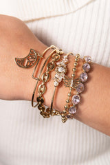 Floral Inline Bangle | Boutique In USA, Bracelets, $ 38.00, A Moment Of Now™