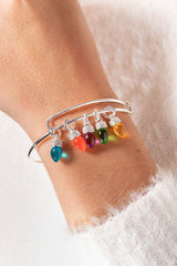 Christmas Light Bulb Charm Bangle, Bracelets, $ 44.00, A Moment Of Now™