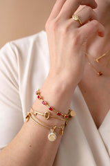 July Birthstone Emerald Cut Bangle | Boutique In USA, Bracelets, $ 34.00, A Moment Of Now™