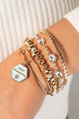 Paw Print Beaded Dog Bangle, Bracelets, $ 34.00, A Moment Of Now™