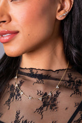Triple Stone Crystal Inline Necklace, Necklaces, $ 28.90, A Moment Of Now™