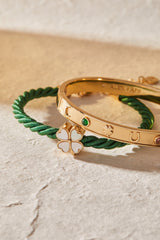 Four Leaf Clover Cord Bracelet, Bracelets, $ 28.00, A Moment Of Now™